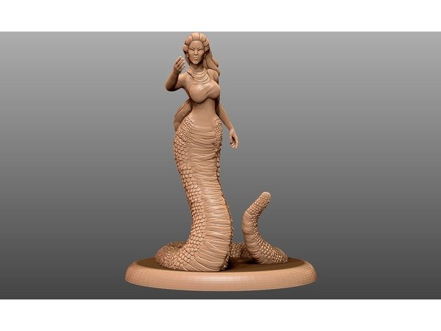 yuan-ti cobra cabelo de mesa em miniatura brinquedos jogos 28mm o detalhe dnd masmorras e dragões fantasia feminino medusa miniaturas pathfinder ravnica serpente wargaming a mulher yuanti 3D print model - Mito3D