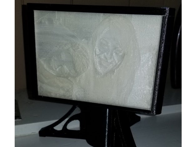 bluetooth rgb lithophane box decor lithograph lithography lithopane frame holder lantern light stand 3D print model - Mito3D