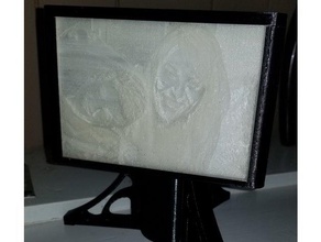 bluetooth rvb lithophane boîte décor lithographie la lithopane cadre titulaire lanterne lumière stand 3d print model - Mito3D