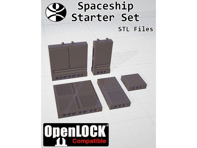 nave starter set openlock compatible juegos terreno wargaming 3D print model - Mito3D