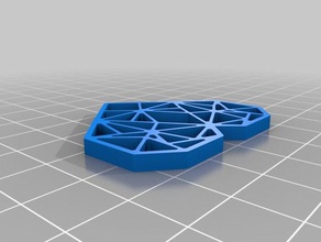 my customized origami heart decor 3d print model - Mito3D