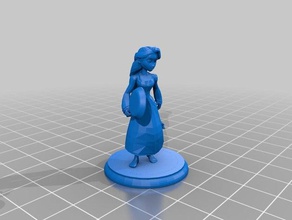 raiponce mini les jouets jeux 28mm détaillée le mdn donjons dragons de la fantaisie femelle figurine table 3d print model - Mito3D