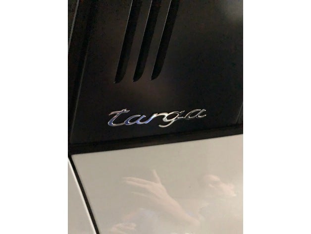 porsche 911 targa emblema tampa automotivo 3D print model - Mito3D