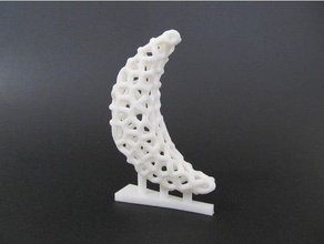 de voronoi croissant lune sculptures nuit le sommeil 3d print model - Mito3D