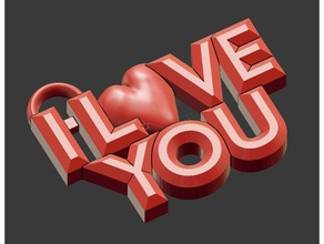 love keyring signs logos valentine 3d print model - Mito3D