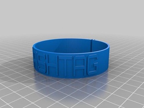 hashtag bracelet jewelry customized 3d print model - Mito3D