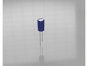 condensador electrolítico electrónica 3d print model - Mito3D