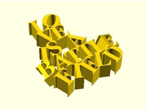 love battlefield sculptures art letters openscad valentine valentines day wordart 3d print model - Mito3D