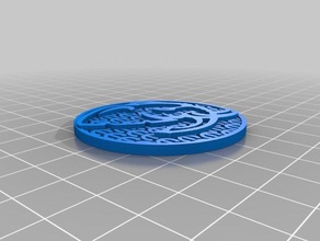 de una sola pieza hemi medallón 3d la impresión dodge 3d print model - Mito3D