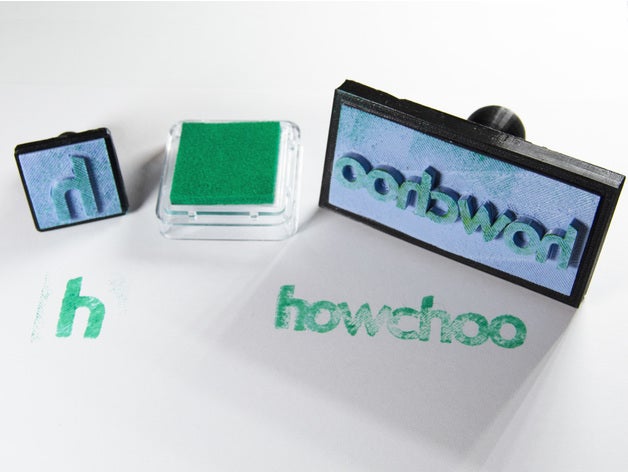 personalizável de borracha carimbo identificador a arte ferramentas 3D print model - Mito3D