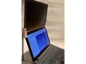 portable, écran d'affichage de l'ordinateur portable crochets ordinateur 3d print model - Mito3D