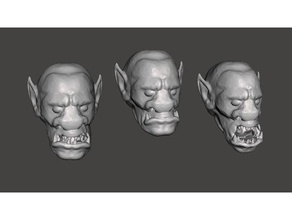 lone wolf giak orc heads games 28mm dd dnd miniature figure miniatures ork wargaming 3d print model - Mito3D