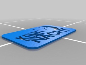 konfi-nacht-schablone sinais logotipos 3d print model - Mito3D