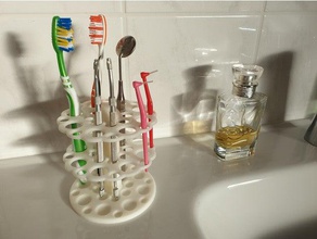 dental tools holder bathroom interdental brush toothbrush 3d print model - Mito3D