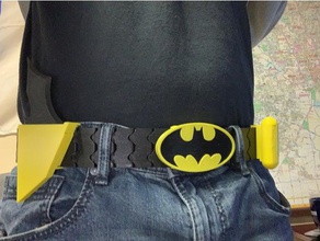 batmans 3d printed utility belt printing batman batarang logo symbol buckle container 3d print model - Mito3D