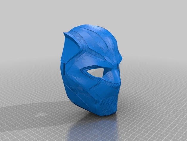 pantera negra máscara para o rosto traje fablab 3D print model - Mito3D