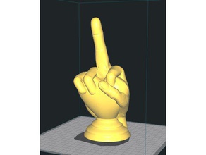 orta parmak valentine sanat 3d print model - Mito3D