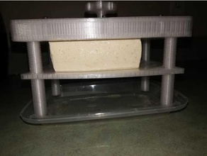 over-engineered tofu press kitchen dining vegan 3d print model - Mito3D