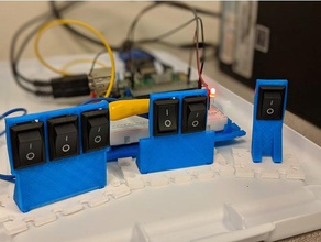 modüler rocker montaj anahtarı elektronik arduino mega mikroswitch güç raspberry pi 3 3d print model - Mito3D