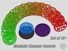 modular coaster inserts mix match decor 3d print model - Mito3D