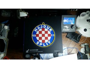 hajduk i segni loghi 1911 3 d logo la croazia footbal squadra di calcio hrvatska multicolor nogomet spalato torcida 3d print model - Mito3D
