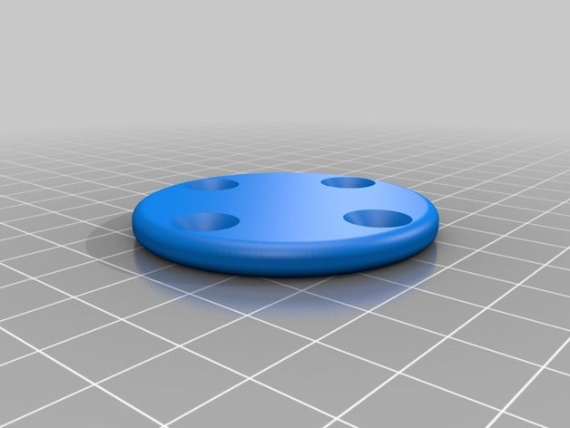 solid round base plate replacement parts 3D print model - Mito3D