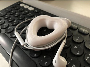 love earphone holder 3d printing earphones headphone headphones hook stand heart valentines day gifts 3d print model - Mito3D
