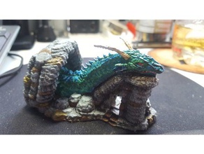 caverna do dragão maior verme jogos dd 3d print model - Mito3D