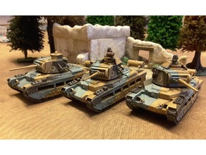 28mm britische Panzer matilda 2 WK Spiele 3d print model - Mito3D