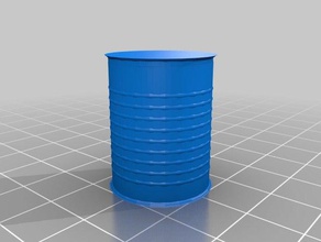 tin can props oil barrel drum 3d print model - Mito3D