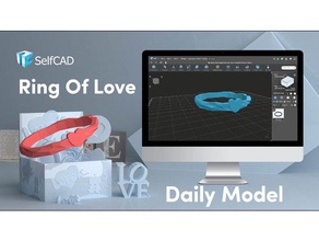 ring love rings 3d printer printing e3d earring lovecraft selfcad valentine valentines valentinesday day gifts 3d print model - Mito3D