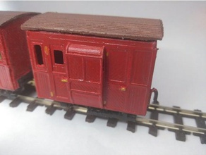 brake car 009 narrow gauge railway carriage vehicles 3d print model - Mito3D
