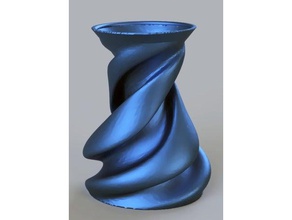 swirly oval vase decor abstract art decorative flower flowers home pot practical round twist twisted twisty 3d print model - Mito3D