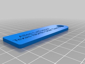 allen laturner tnss key tag organization customized 3d print model - Mito3D