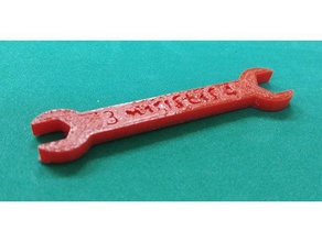 clé 3 à 4 mm la main outils llave fija plana 3d print model - Mito3D