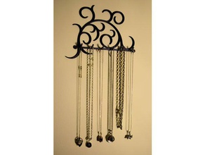 decorative hooks necklace hanger jewelry 3d print model - Mito3D