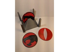 thundercat coaster set titolare arredamento 3d print model - Mito3D