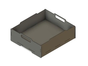 lasercut cassetta impilabile organizzazione 3d print model - Mito3D
