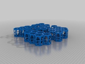 modular hexagon paint rack system diy bottle color organizer penart 3d print model - Mito3D