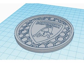 lamborghini drink coaster contenitori 3d print model - Mito3D