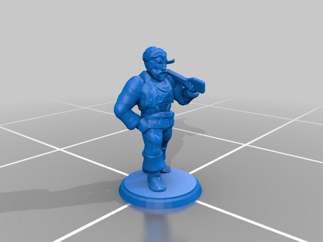 rpg mini humano ballesta bandido macho vistani los juguetes juegos maldición strahd no molestar dnd5e gitana miniatura 3D print model - Mito3D