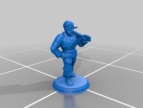 rpg mini human crossbow bandit male vistani toys games curse strahd dnd dnd5e gypsy miniature 3d print model - Mito3D