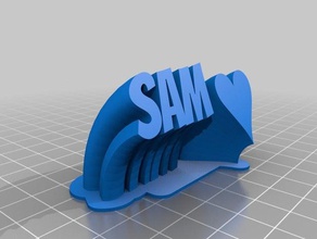 sam cojo de la oficina personalizado 3d print model - Mito3D