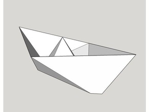 bateaux de papier modèles polygone petit 3d print model - Mito3D
