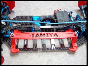 support accu tamiya ta05 ch&acircssis carbone véhicules 3d print model - Mito3D