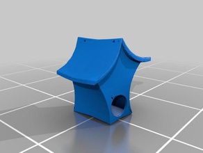 birdhouse1b ao ar livre jardim aves bonito suspensão escalável torcida 3d print model - Mito3D