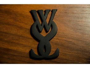 while she sleeps logo keychains metal metalcore music 3d print model - Mito3D