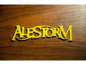 alestorm logo keychains metal music 3d print model - Mito3D