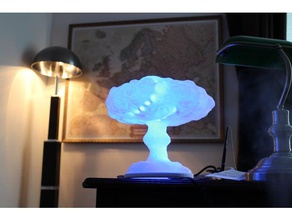 nuvem de cogumelo lâmpada decoração da nuclear bomba nuke 3d print model - Mito3D