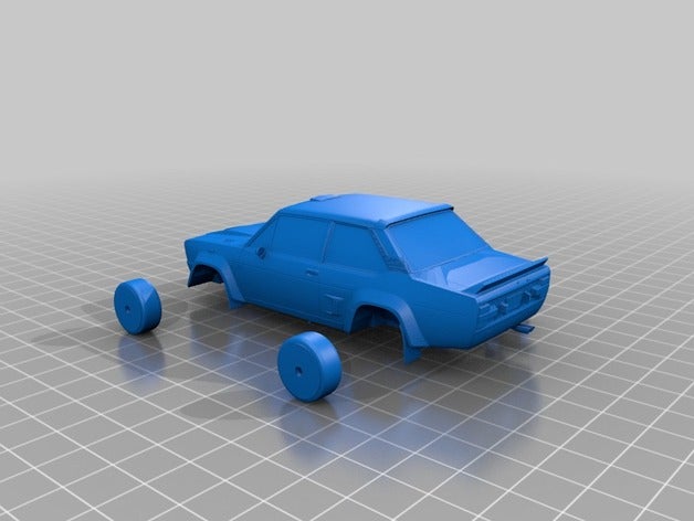 kit fiat abarth rally brinquedos jogos diecast miniatura slot car 3D print model - Mito3D